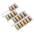 Clear Acrylic Spice Jars Drawer Organizer Bottles Holder Rack Acrylic Tray for Kitchen