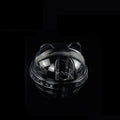 Plastic Panda Shaped Disposable Coffee Cup Lid for Hot/Cold Drinks Non-Spill PET Cover