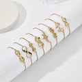 Trendy Design 14K Real Gold Plated Zircon Bracelet Korean Fashion AAA Zircon Weddings Stainless Steel Women's Girl's Accessories