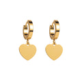 BINSHUO Wholesale Custom Stainless Steel Jewelry Gold Plating Hollow Out Love Money Snake Pendant Charm Cuff Earrings for Women