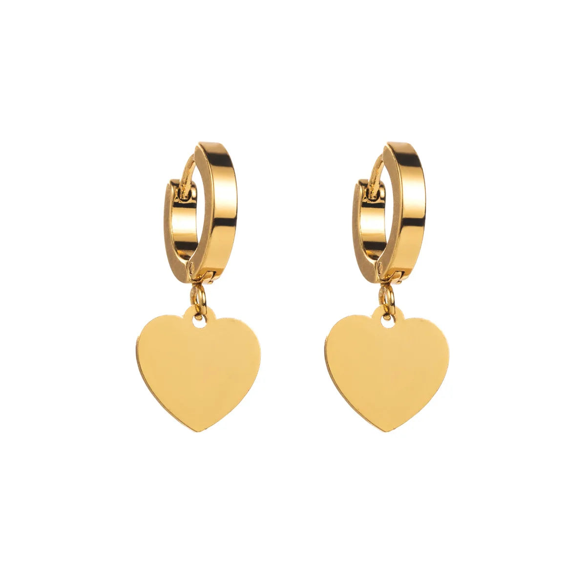 BINSHUO Wholesale Custom Stainless Steel Jewelry Gold Plating Hollow Out Love Money Snake Pendant Charm Cuff Earrings for Women