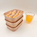 Eco-friendly Recyclable Kraft Paper Box Microwavable Food Container for Salad Noodles Sushi Packaging Use Reclaimed Materials