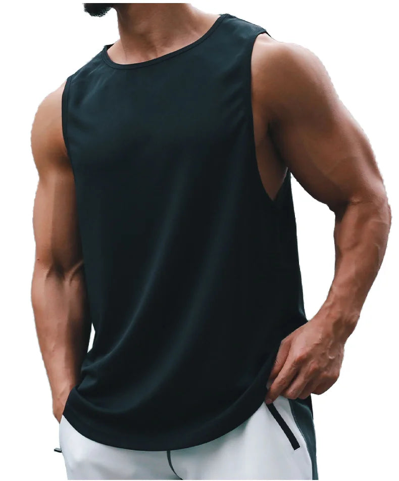 Men's Singlet Sleeveless Mesh Vests Fitness Gym T Shirt Quick Dry Breathable Custom Men Tank Tops