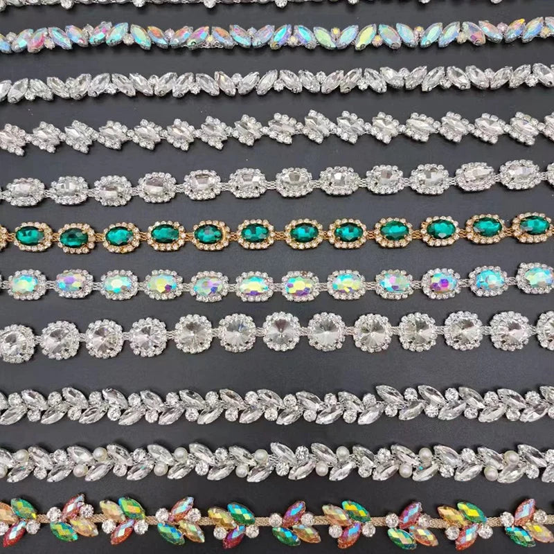 Wholesale Crystal Rhinestone Chain Trimming Bling Crystal Chain for Garments LSRT905