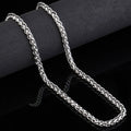 SS8-BN1006 Steel Soldier Men Necklace 3mm 8mm Trendy Punk Titanium Steel Keel Wheat Chain for Boy Wholesale