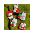 Resin Cartoon Strawberry Rabbit Flat Back Cabochon  Scrapbook Flatback 3D Figurine DIY Crafts Home Decor