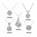 S925 plated white gold 1.00 Carat Brilliant Cut Moissanite  stone  Necklace Pendant