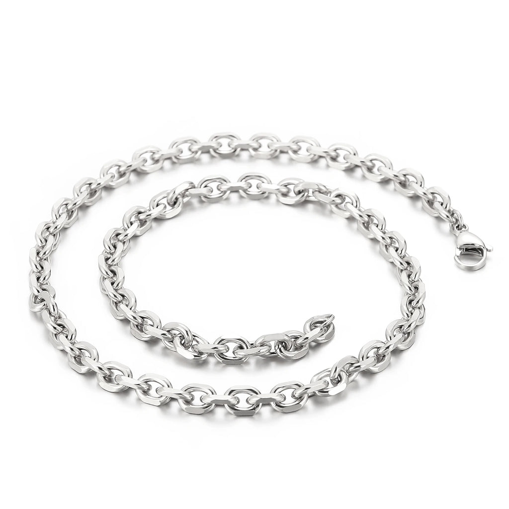 KALEN Fashion Personality Link Chain Necklace Male Stainless Steel Long Necklace