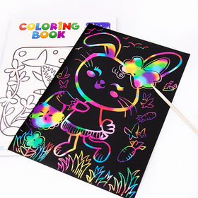 Creative DIY Painting Crafts Doodle Colour Art Scratch Paper Scratch Art Notes Kids Drawing Toys
