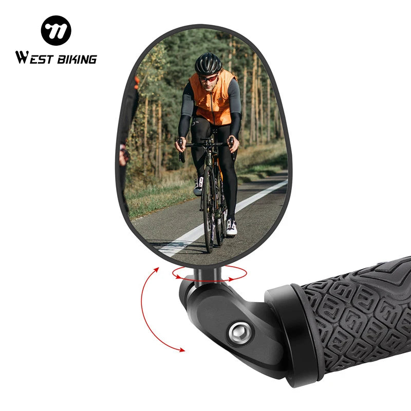 WEST BIKING Universal Sport Bicycle Handlebar Rearview Mirror for Bike and Motorcycle Cycling Frame Rear View Mirror