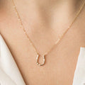 Trendy Gold Plated Necklace 2026 Stainless Steel Jewelry for Women Men Cuban Link Chain U Shape Pendant Necklace Charms