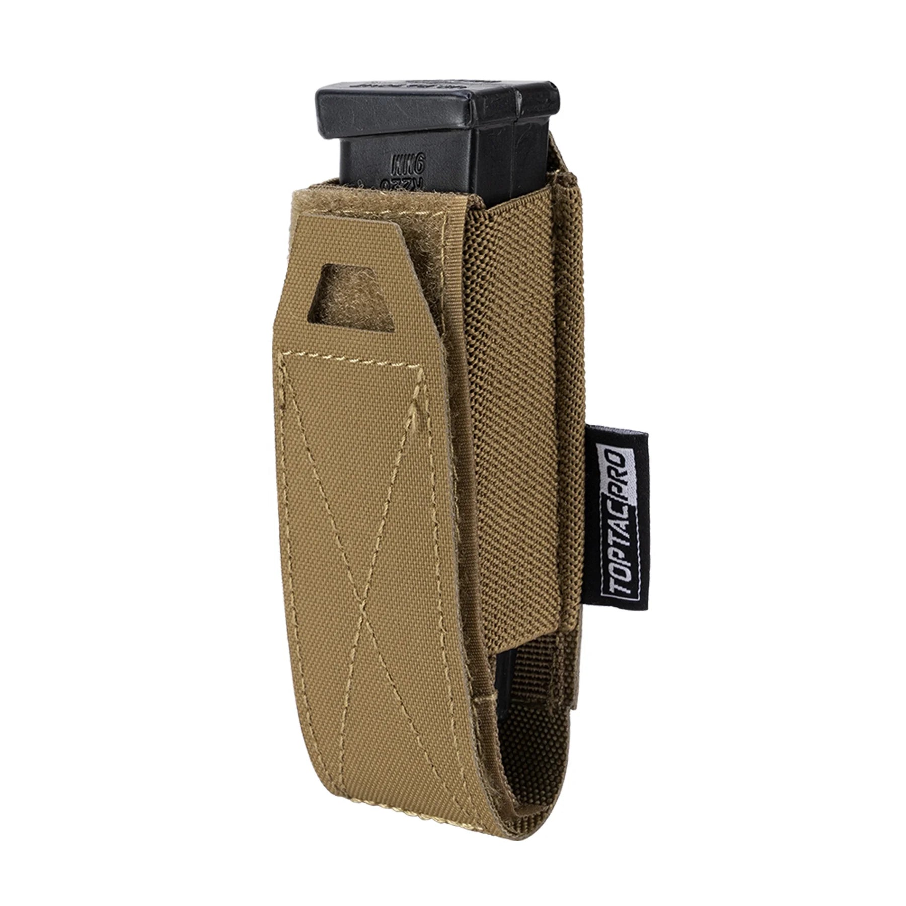 TOPTACPRO Tactical Magazine Carrier Pouch Waist Belt Single Mag Holster Single Magazine Pouch for 9mm Mag