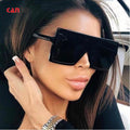 2023 Hot Personality Womens Classic Oversized UV400 Sunglasses Multi-Color Square Lenses PC Frame Fashionable Logo Sunglasses