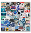 50Pcs Fierce Shark Movie Graffiti Stickers for Luggage Surfboard Decor Sea Surfing Sticker