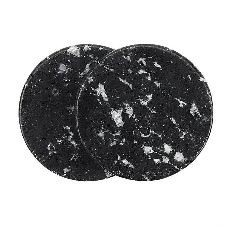 Black Jade Stone Round Natural Jade Stone Eyelash Extensions Glue Holder