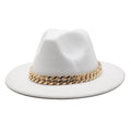 Adults New Hot Sale Wholesale Felt Fedora Hat Wide Brim Simple British Style Winter Solid Classic Jazz Cap