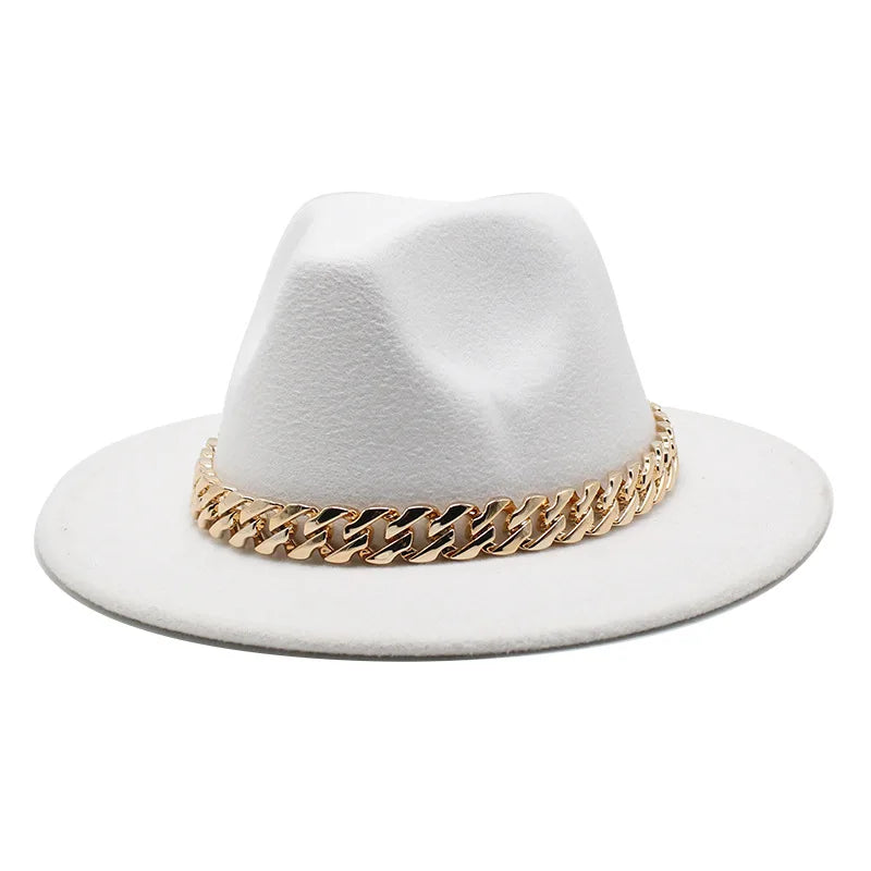 Adults New Hot Sale Wholesale Felt Fedora Hat Wide Brim Simple British Style Winter Solid Classic Jazz Cap