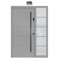 Modern Design Stainless Steel Apartment Exterior Entrance Security Doors Waterproof Customizable Size Thickness 5 Year Warranty