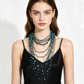 Multi-layer Beads Necklace for Women Bohemian Beaded Necklace Street Jewelry Accessories