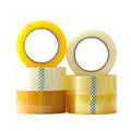 Factory Price 6cm Width 100m Tape Roll Packaging Transparent Yellow Adhesive Factory Supplies Tear Pack Tools Adhesives Tape