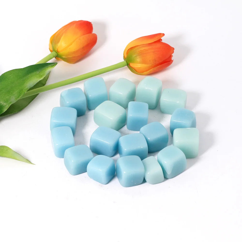 Wholesale Luminous Stone Cube Healing Stone Crystal Tumbled Luminous Stone Cubes for Fengshui Ornament