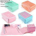 125Pcs Disposable Foldable Clean Pad Beauty Nail Care Polish Waterproof Tablecloth Lint Paper Practice Nail Art Table Mat