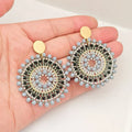 Handmade Crystals Glass Beads Dangle Drop Bohemia Statement Earrings Gifts Jewelry Colorful Summer Beaded Earrings for Women