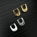 Fine Jewelry 925 Sterling Silver Smooth Heavy Huggies Hoop Earrings for Women Daily Wear Geometric Square Silver Earring Gift MegaBDM