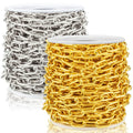 18kGold Color Plated Oval Link Stainless Steel Chain for Jewelry Making DIY Bag Necklace Bracelets Chain Accessories