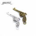 YuenZ Antique Silver Color Pistol Charms Pendants for Bracelet Necklace DIY Jewelry Making Finding Accessories 42*25.5mm M27