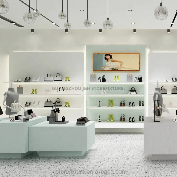 High Quality Shoes Display Stand Store Design Wall Mounted Display Shelves for Shoes Professional Customize