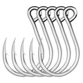 SJ48 High Carbon Steel Fishing Hook with Barb High Hardness Resistance Hooks 20pcs/bag Fishing Gear Wholesale Hook with Loop