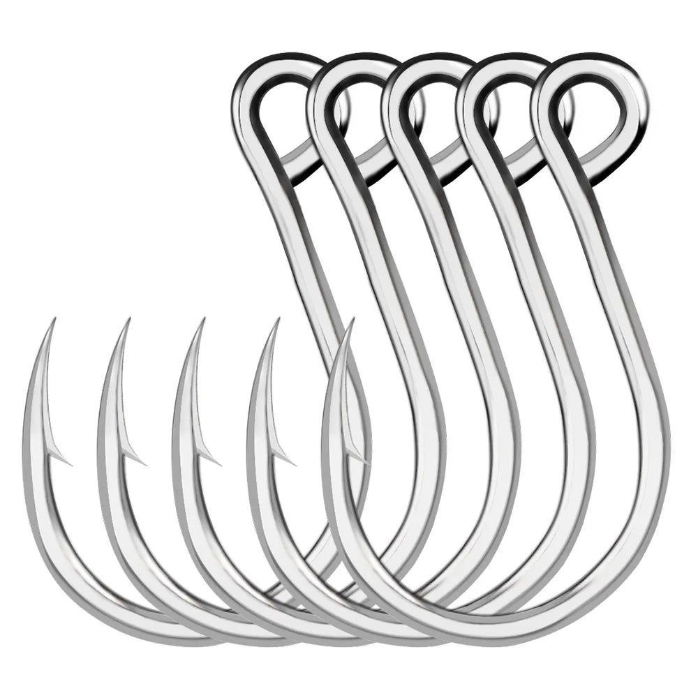 SJ48 High Carbon Steel Fishing Hook with Barb High Hardness Resistance Hooks 20pcs/bag Fishing Gear Wholesale Hook with Loop