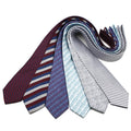 Classic Striped Ties for Men Luxury Designer Polyester Woven Neck Ties