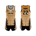 Wholesale Cheap Custom Touch Football Singlets Breathable Quick Dry 100% Polyester Unisex Adult Yellow Jersey