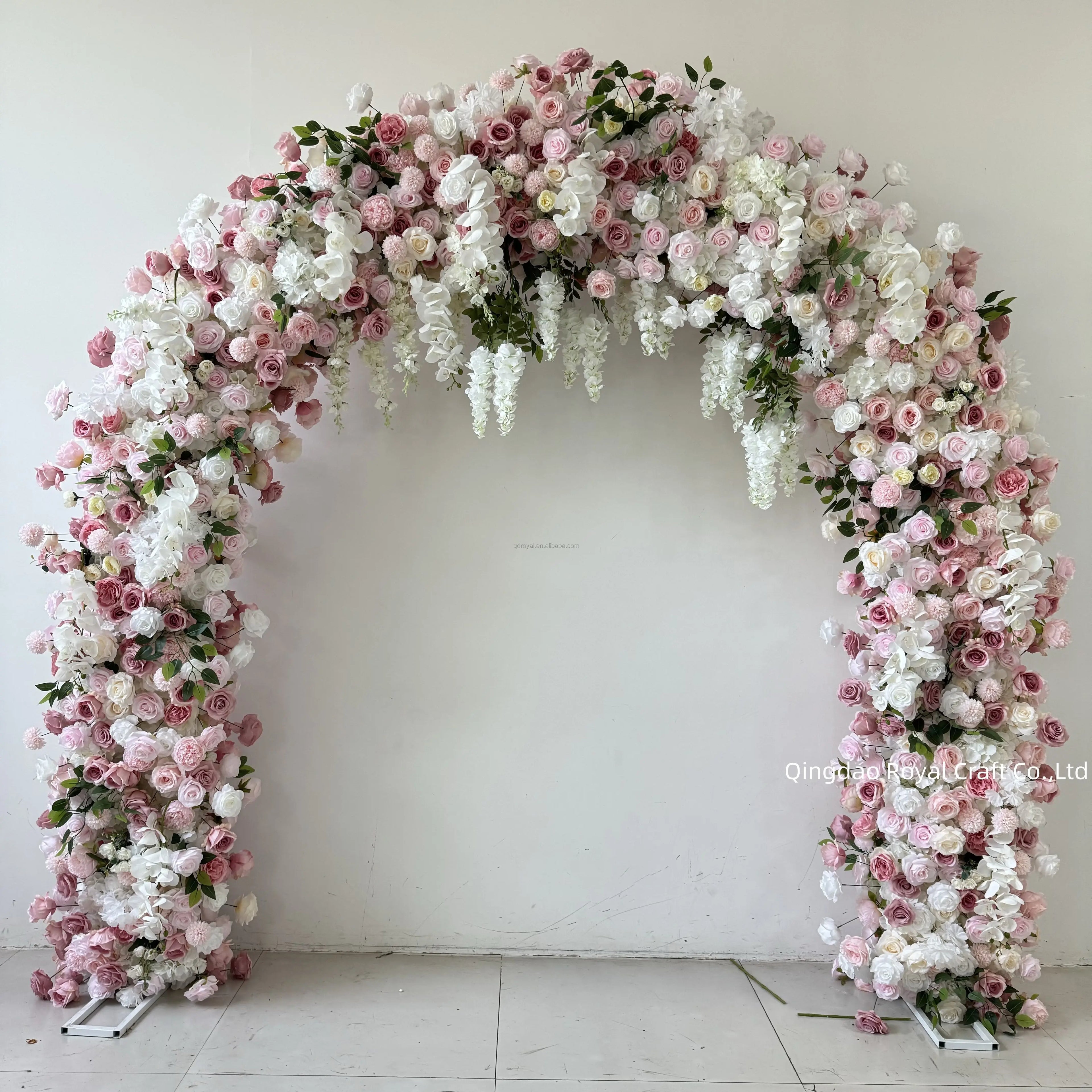 Silk Flower Props for Wedding Party Artificial Row Decoration with Arch & Catwalk Elegant Wedding Venue Enhancer