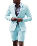 Hot Sale Casual Summer Men's Suits Tuxedos With Short Pants Two Buttons Men's Wedding Prom Suits 2 Pieces(Jacket+Trouser)