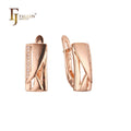 FJ Fallon Fashion Jewelry Earrings Plated in Rose Gold Brass Based