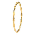 2024 Fashion Custom Jewelry Stainless Steel Bamboo Bangle Bracelets Gold Plated Gifts for Men Women