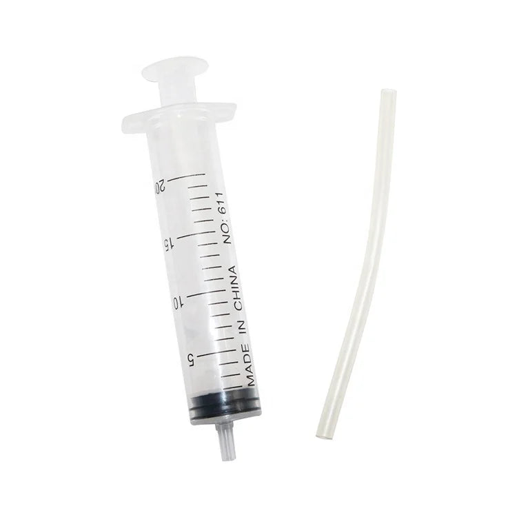 20ml Plastic Bird Feeder Transparent Feeding Syringe With Hose
