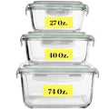 Factory Price Set in Heat Hesited High Borosilicate Glass Food Storage Container