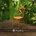 Commercial Multiple Styles Wooden Leather/ Rattan Seat Restaurant Chairs Cross Back Chairs Bentwood Chairs