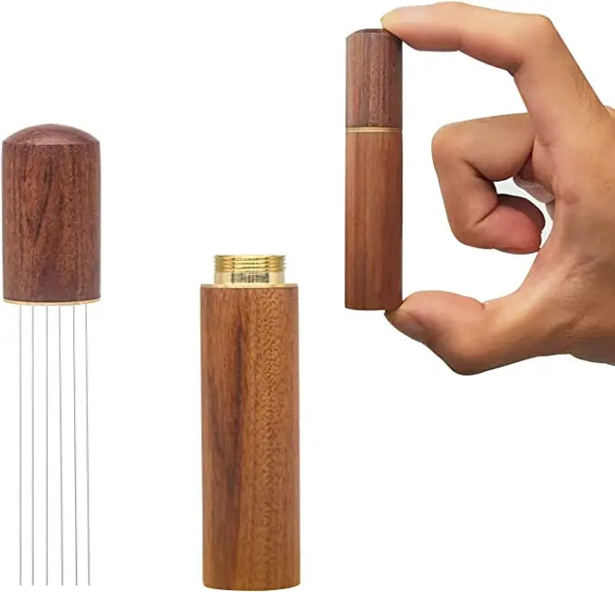 EWDT Coffee Distributor with Sandalwood Fine Needles Coffee Stirrer