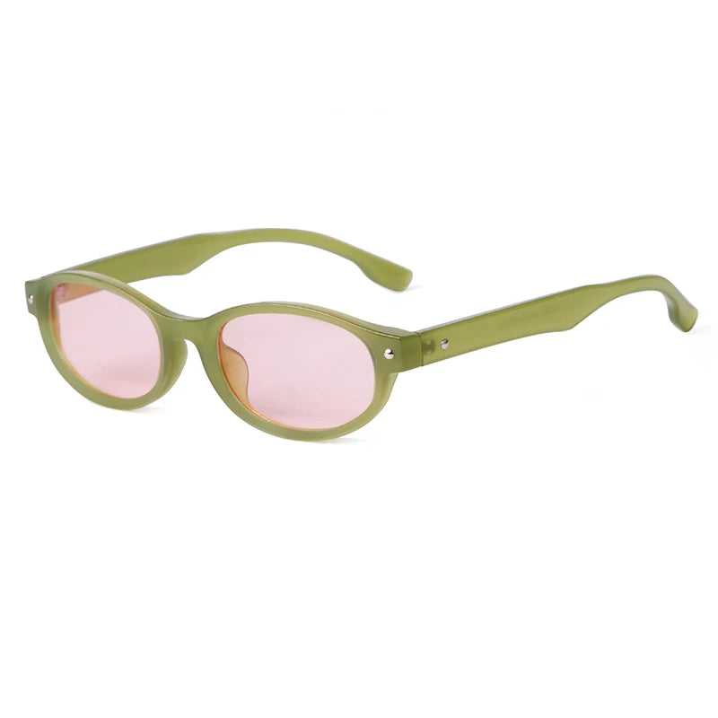 Retro Street Photo Sunglasses Women Men Cat Eye Vintage Shades Green Lenses Leopard Custom Wholesale Sun Glasses