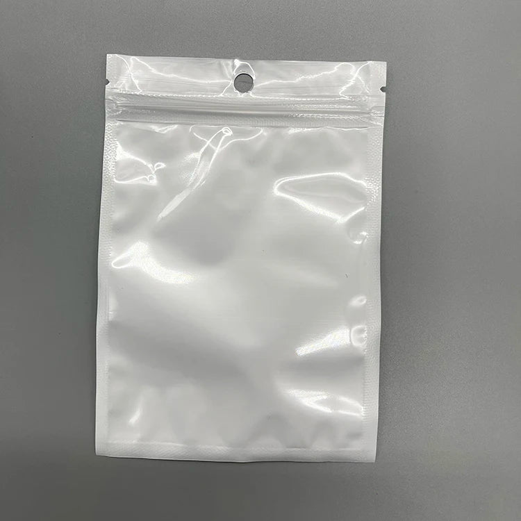 Custom Logo Front Transparent Bracelet Accessories Pearl Film Bag Dustproof Plastic Seal Bags