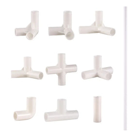 Inner Diameter 12mm PVC 60 90 120 135 Degree Straight Elbow Cross Tee Connectors