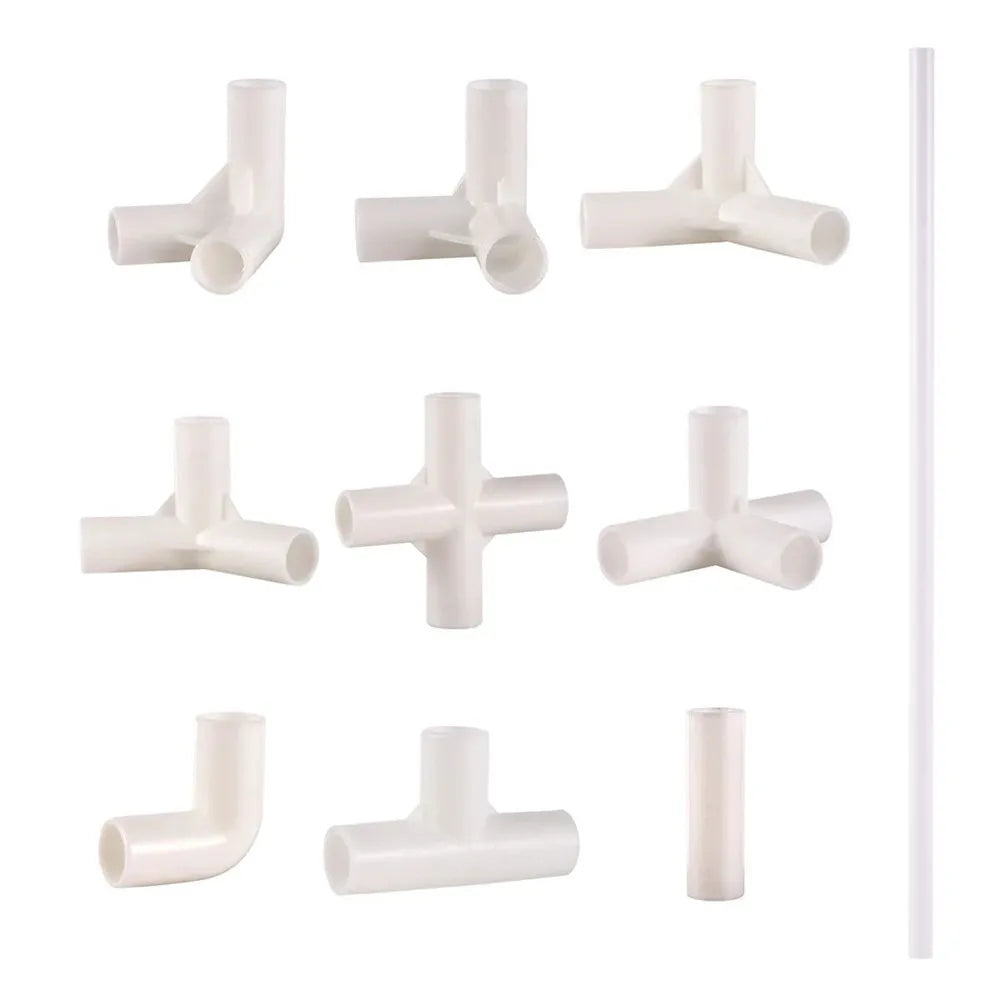 Inner Diameter 12mm PVC 60 90 120 135 Degree Straight Elbow Cross Tee Connectors