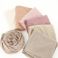 Custom Cotton Jersey Scarves Breathable Premium Pleated Wrap Jacquard Jersey Hijabs