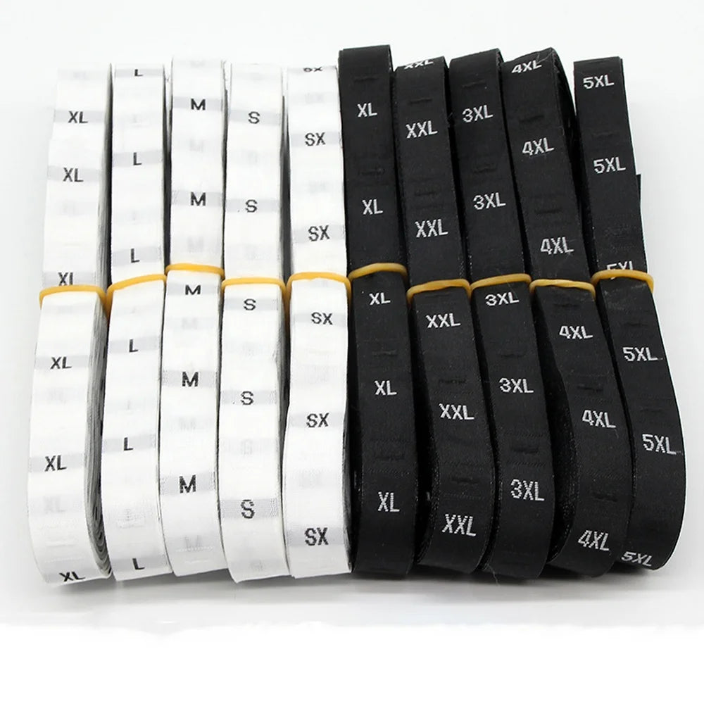 Ready to Ship Stock Size Number  Clothing Labels Size Woven Labels Clothing Size Tag Neck Label for Garment