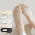 Top Quality Women Summer Breathable Lace Cooling Invisible Socks Custom logo Cotton Silicone Grip No Show Socks
